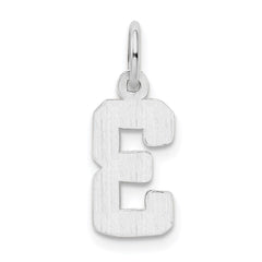 14kw Small Polished Number 3 Charm