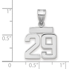 14kw Small Polished Number 29 Charm
