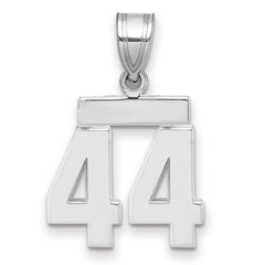 14kw Small Polished Number 44 Charm