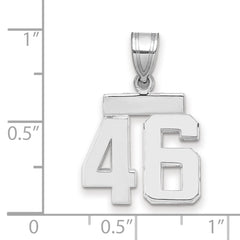14kw Small Polished Number 46 Charm