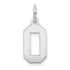 14kw Small Satin Number 0 Charm