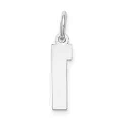 14kw Small Satin Number 1 Charm