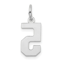 14kw Small Satin Number 5 Charm
