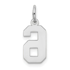 14kw Small Satin Number 6 Charm