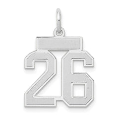 14kw Small Satin Number 26 Charm
