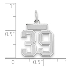 14kw Small Satin Number 39 Charm