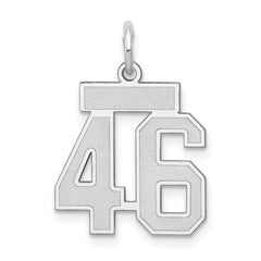 14kw Small Satin Number 46 Charm