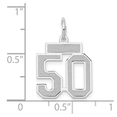 14kw Small Satin Number 50 Charm