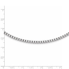 14k White Gold Complete 6.68 carat Round A Diamond 17.5 inch Necklace