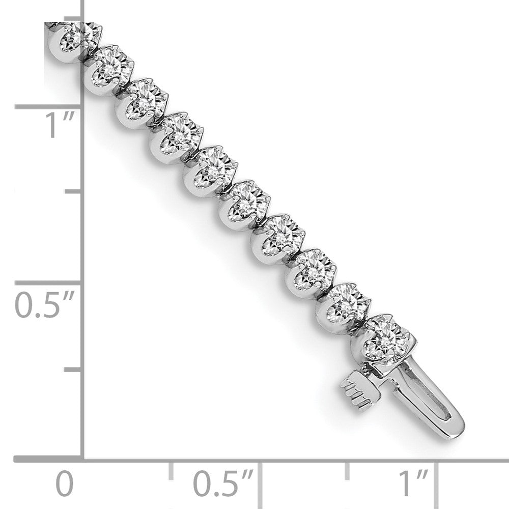 14k White Gold A Diamond Tennis Bracelet