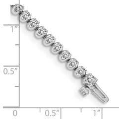 14k White Gold A Diamond Tennis Bracelet