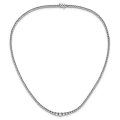 14k White Gold Holds 6.8 carat 1-4.4/2-3.8/2-2.8/4-2.5/138-2.2/2-1.4mm Round Graduated Diamond 16 inch Necklace Mounting