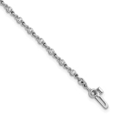 14k White Gold Complete 7/8 carat Round AAA Diamond 2-prong 7 inch Tennis Bracelet