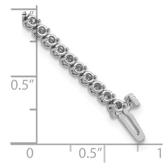14k White Gold Holds 1.9 carat 68-1.9mm Round Diamond 2-prong 7 inch Tennis Bracelet Mounting