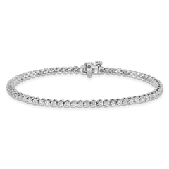 14k White Gold Complete1.9 carat Round A Diamond 2-prong 7 inch Tennis Bracelet