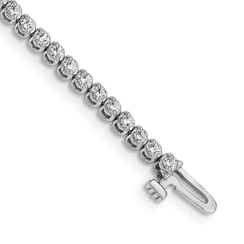 14k White Gold Complete1.9 carat Round VS Diamond 2-prong 7 inch Tennis Bracelet