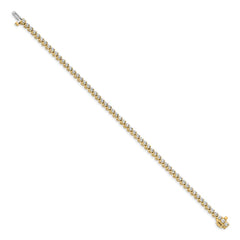 14k Complete 2.9 carat Round A Diamond 2-prong 7 inch Tennis Bracelet