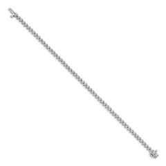 14k White Gold Complete 2.9 carat Round A Diamond 2-prong 7 inch Tennis Bracelet