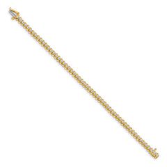 14k Complete 0.93 carat Round VS Diamond Fancy Spiral 7 inch Tennis Bracelet