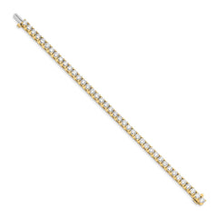 14k Complete 10.8 carat Round AA Diamond 4-prong 7 inch Tennis Bracelet