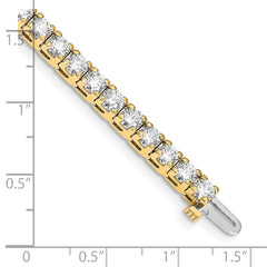 14k Complete 10.8 carat Round AA Diamond 4-prong 7 inch Tennis Bracelet