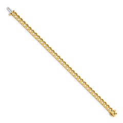 14k Holds 12.5 carat 36-4.4mm Round Diamond 4-prong 7 inch Tennis Bracelet Mounting