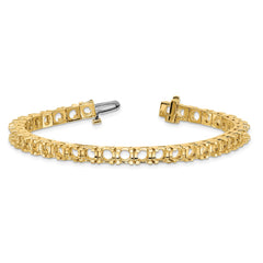 14k Holds 12.5 carat 36-4.4mm Round Diamond 4-prong 7 inch Tennis Bracelet Mounting