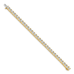 14k Complete 17 carat Round AAA Diamond 4-prong 7 inch Tennis Bracelet