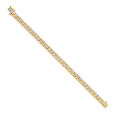 14k Complete 3.75 carat Round AAA Diamond 4-prong 7 inch Tennis Bracelet