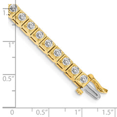 14k Complete 3.75 carat Round VS Diamond 4-prong 7 inch Tennis Bracelet