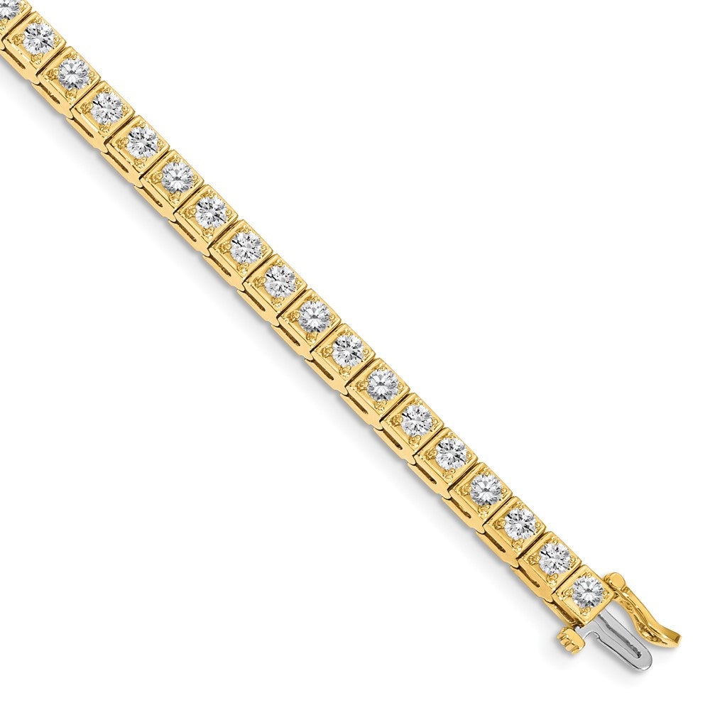 14k Complete 3.75 carat Round VS Diamond 4-prong 7 inch Tennis Bracelet