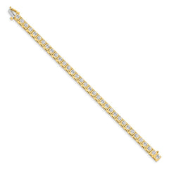 14k Complete 5.1 carat Round AA Diamond 4-prong 7 inch Tennis Bracelet