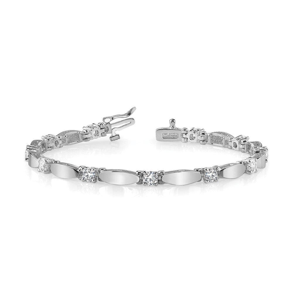 14k White Gold A Diamond Tennis Bracelet