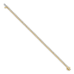 14k Holds 2.4 carat 59-2.2mm Round Diamond 3-prong 7 inch Tennis Bracelet Mounting