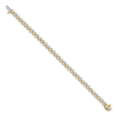 14k Complete 8.5 carat Round VS Diamond 3-prong 7 inch Tennis Bracelet