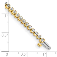 14k Complete 2.13 carat Round VS Diamond 2-prong 7 inch Tennis Bracelet