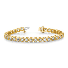 14k Complete 3.06 carat Round AAA Diamond 2-prong 7 inch Tennis Bracelet