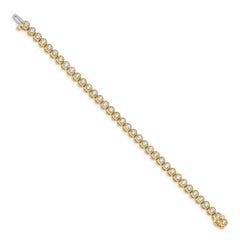 14k Complete 5 carat Round AA Diamond 2-prong 7 inch Tennis Bracelet