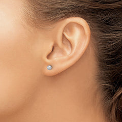 14k 4-5mm Grey Round Freshwater Cultured Pearl Stud Post Earrings