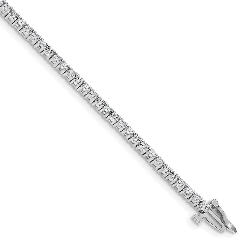 14k White Gold Complete 1.84 carat Round VS Diamond 4-prong 7 inch Tennis Bracelet