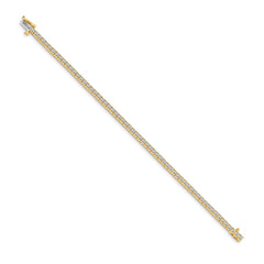 14k Holds 3.05 carat 61-2.3mm Round Diamond 4-prong 7 inch Tennis Bracelet Mounting