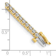 14k Complete 3.05 carat Round AAA Diamond 4-prong 7 inch Tennis Bracelet