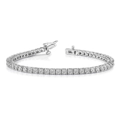 14k White Gold A Diamond Tennis Bracelet