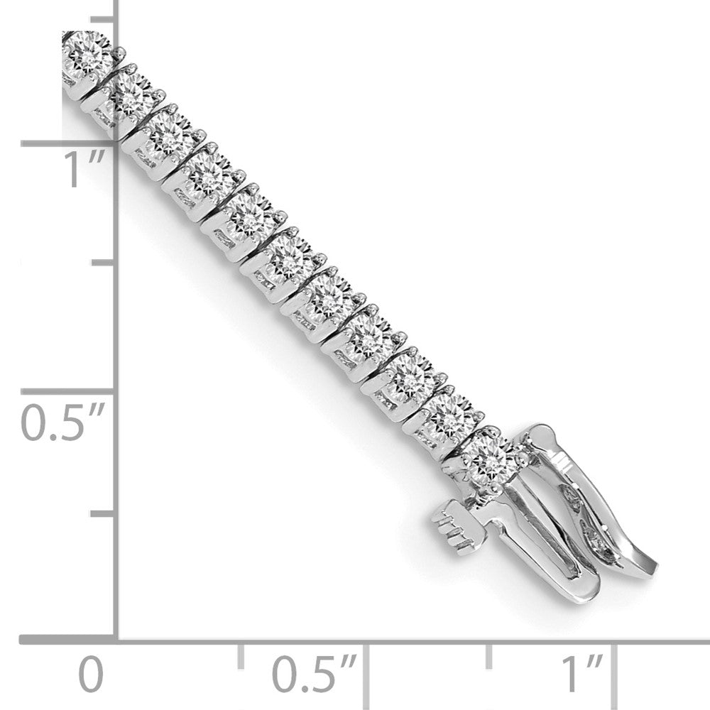 14k White Gold A Diamond Tennis Bracelet