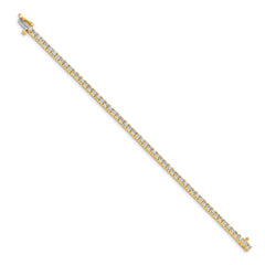 14k Complete 3.92 carat Round VS Diamond 4-prong 7 inch Tennis Bracelet