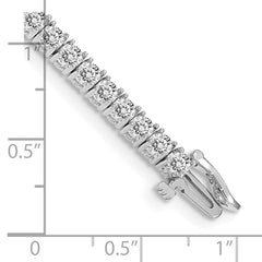 14k White Gold Complete 4.92 carat Round A Diamond 4-prong 7 inch Tennis Bracelet