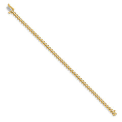 14k Complete 7/8 carat Round VS Diamond 2-prong S-link 7 inch Tennis Bracelet