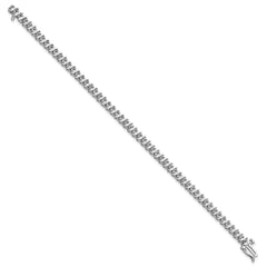 14k White Gold Holds 7/8 carat 54-1.6mm Round Diamond 2-prong S-link 7 inch Tennis Bracelet Mounting