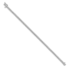14k White Gold Complete 7/8 carat Round VS Diamond 2-prong S-link 7 inch Tennis Bracelet