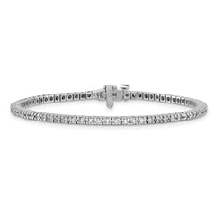 14k White Gold Complete 1.25 carat Round A Diamond 4-prong 7 inch Tennis Bracelet